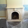 Functional Marble Fireplace Mantel before Cleaning