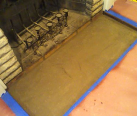 Fireplace Floor Slab Installation. Sand “Pillow”