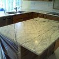 Recession on Dull Marble Benchtop