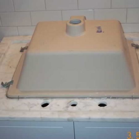 Rectangular Sink Mounting to Carrara Counter