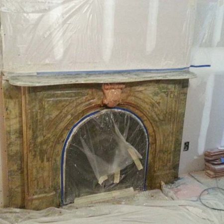 Brooklyn Fireplace before Cleaning and Polishing