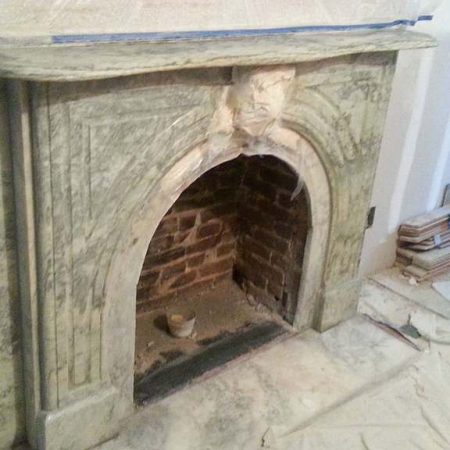 Brooklyn Fireplace with Poultice On Keystone
