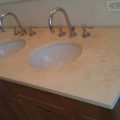 Double Sink Limestone Vanity Recovery