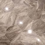 Polished Hexagon Bathroom Floor Tiles