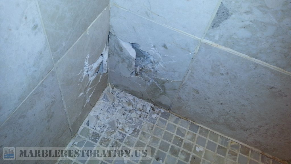 Crumbled Wall Tiles Replacement Shower