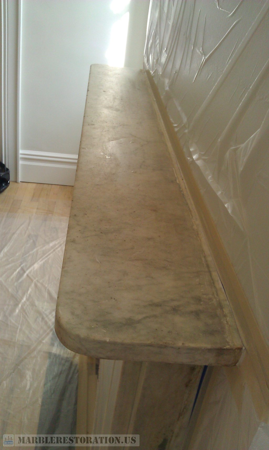 Dirty Dull Fireplace Top Slab Mantelshef