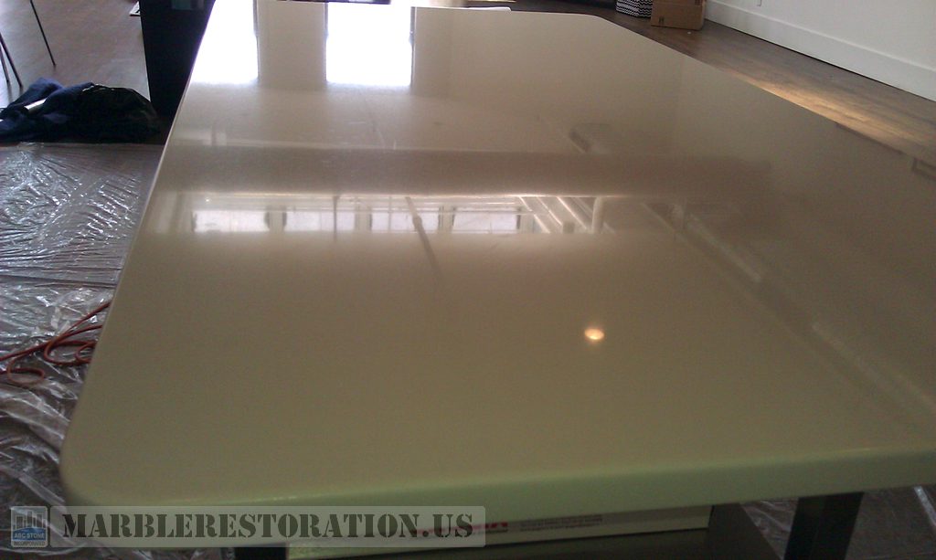 Dupont Counter Kitchen Island Buffing To Glossy