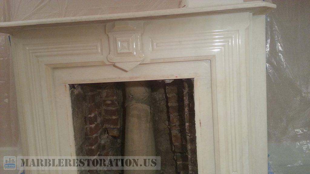 Old Fireplace Cleaned Polished To Gloss